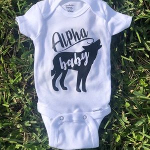 Alpha baby customer onsie